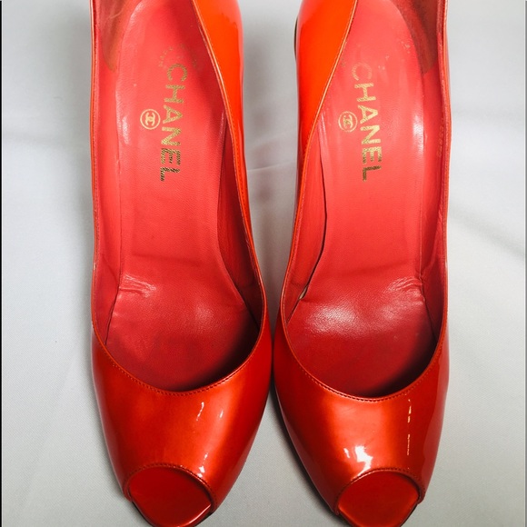 CHANEL Orange US 10 Pump Authentic š„š„š„ - Picture 6 of 6